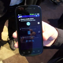 Close-up of Qualcomm's Skifta  App on Android Device