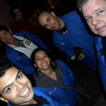 The "Into Tomorrow" Team at GDC: Rob, Angela, Daniel, Erasmo & Dave