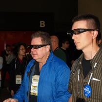 Dave checking out Sony's  3D Stereoscopic Gaming