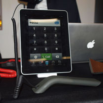 iPad with Moshi Moshi Handset to  use with Skype or other VOIP apps