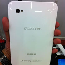 Rear view of Galaxy Tab