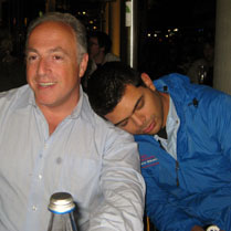 Rob kept falling asleep everywhere & on everyone's shoulder due to jetlag.