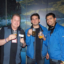 Oktoberfest at IFA (Dave, Horacio & Rob caught drinking on the job!)