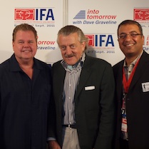 Dave with Dieter Meier & Rajeev Kapur at our IFA studio