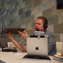 Dave holding a Toshiba  Protégé Z830 Ultrabook