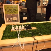 Cell Phone Charging  Station at a CTIA Exhibit