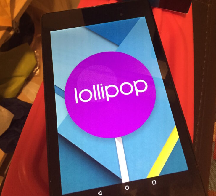 tablet with lollipop