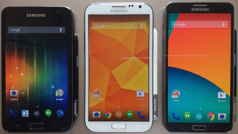 Samsung Galaxy note lineup