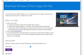Go to the Windows 10 Download Page