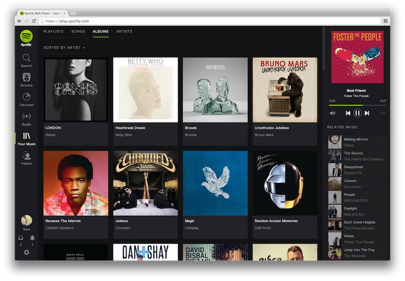 spotify web player
