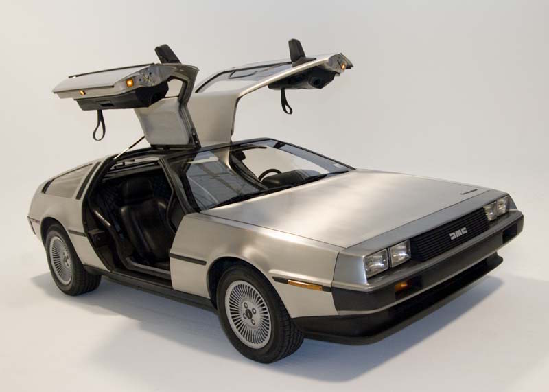 Delorean with doors open