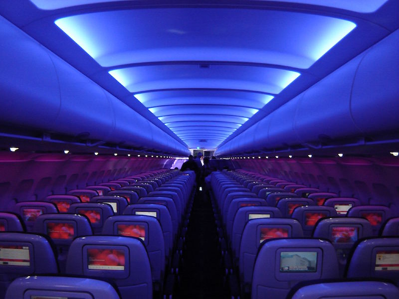 Virgin America A320 cabin