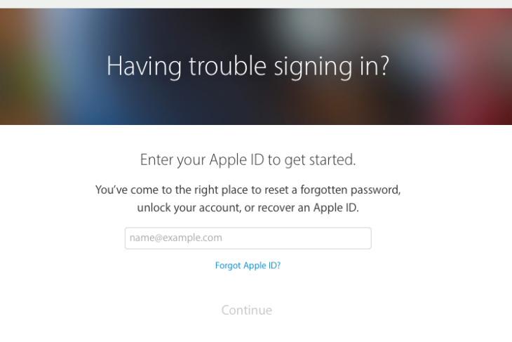 Apple ID iForgot