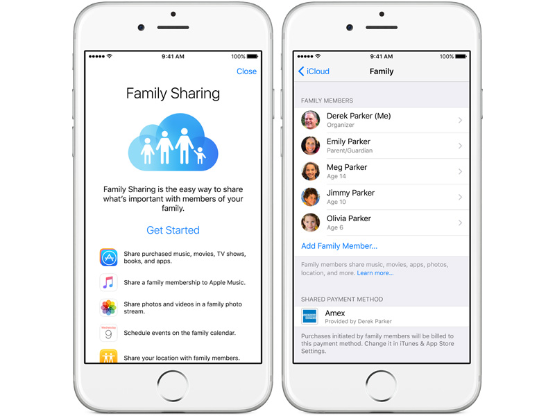 Family Sharing on iOS