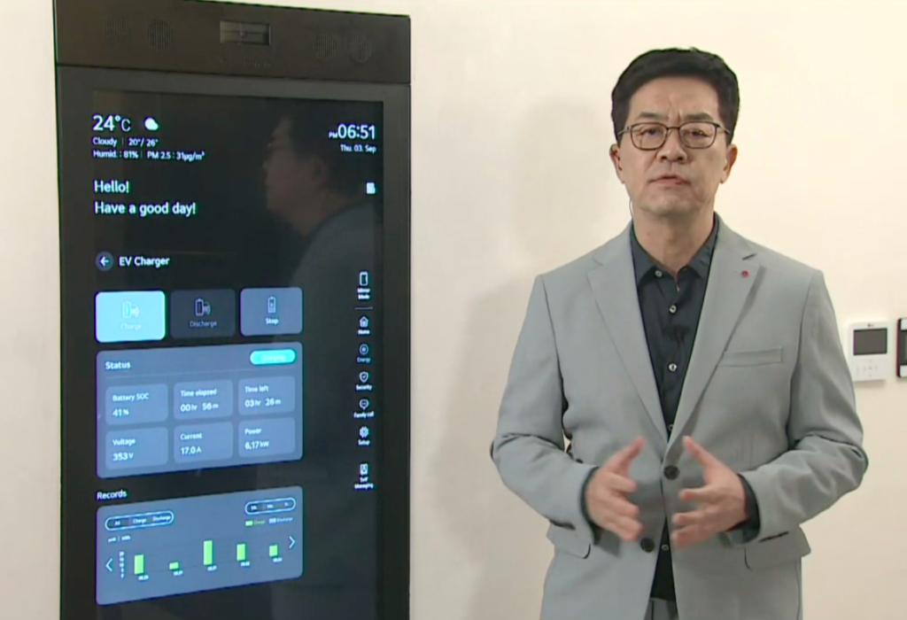 Man by LG's smart home controlled