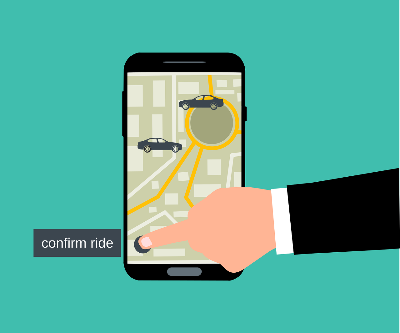 Ride Taxi Gps Map Service Uber  - mohamed_hassan / Pixabay